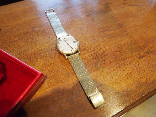 WATCH OMEGA GENEVE DATE SOLID 9CT GOLD STUNNING RARE BRACELET C1960 - ADDITIONAL PHOTO 8