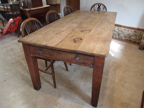 TABLE REFECTORY DINING KITCHEN VICTORIAN PINE SEATS 8 C1870 - ADDITIONAL PHOTO 3