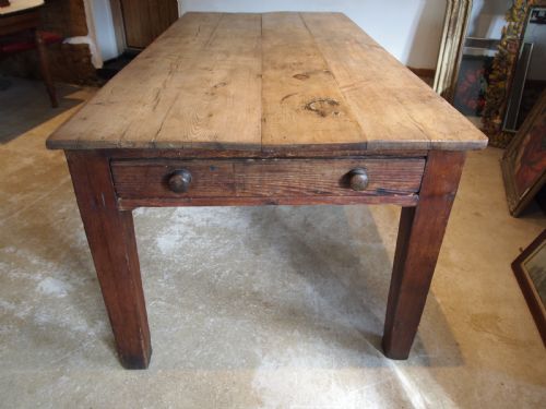 TABLE REFECTORY DINING KITCHEN VICTORIAN PINE SEATS 8 C1870 - ADDITIONAL PHOTO 4