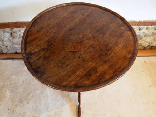 TABLE VERY RARE GEORGE II ELM WINE SIDE LAMP C1740 - ADDITIONAL PHOTO 1
