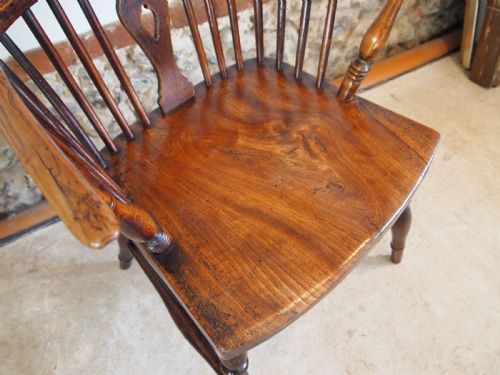 CHAIR VICTORIAN WINDSOR ASH ELM C1840 - ADDITIONAL PHOTO 1
