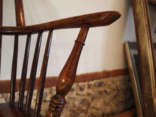 CHAIR VICTORIAN WINDSOR ASH ELM C1840 - ADDITIONAL PHOTO 6