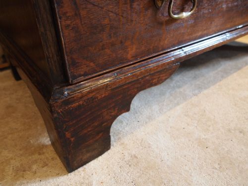 CHEST OF DRAWERS RARE SMALL GEORGE III OAK ORIGINAL HANDLES C1770 - ADDITIONAL PHOTO 9