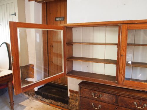 CUPBOARD CABINET VICTORIAN PITCH PINE COUNTRY HOUSE WALL C1860 - ADDITIONAL PHOTO 5