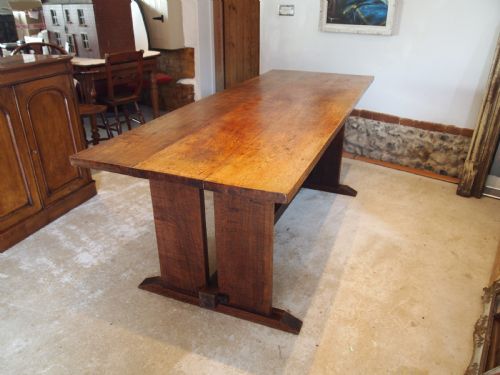 table arts and crafts oak refectory dining kitchen c1920 - CATEGORY: ANTIQUE TABLES - DATED EDWARDIAN