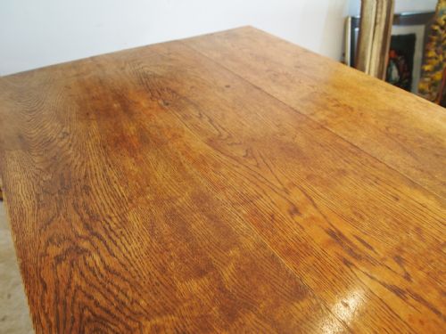 TABLE ARTS AND CRAFTS OAK REFECTORY DINING KITCHEN C1920 - ADDITIONAL PHOTO 1