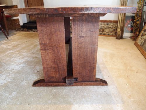 TABLE ARTS AND CRAFTS OAK REFECTORY DINING KITCHEN C1920 - ADDITIONAL PHOTO 6