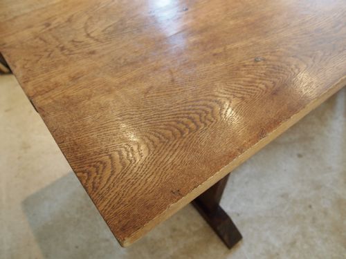 TABLE ARTS AND CRAFTS OAK REFECTORY DINING KITCHEN C1920 - ADDITIONAL PHOTO 7