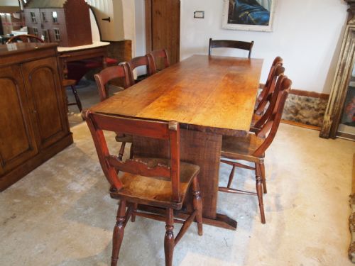 TABLE ARTS AND CRAFTS OAK REFECTORY DINING KITCHEN C1920 - ADDITIONAL PHOTO 8