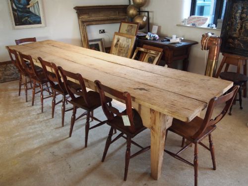 TABLE REFECTORY RUSTIC DINING GEORGE III SYCAMORE KITCHEN C1790 - ADDITIONAL PHOTO 8