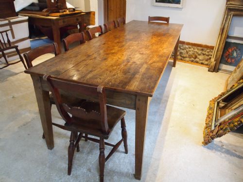 TABLE LARGE STUNNING ELM REFECTORY FARMHOUSE DINING VICTORIAN C1870 - ADDITIONAL PHOTO 1