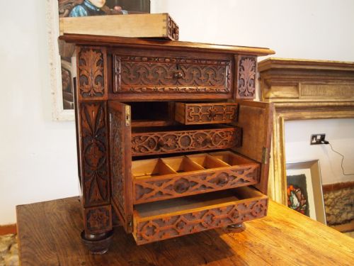 CHEST OF DRAWERS RARE VICTORIAN OAK ARTS AND CRAFTS COLLECTORS C1880 - ADDITIONAL PHOTO 13