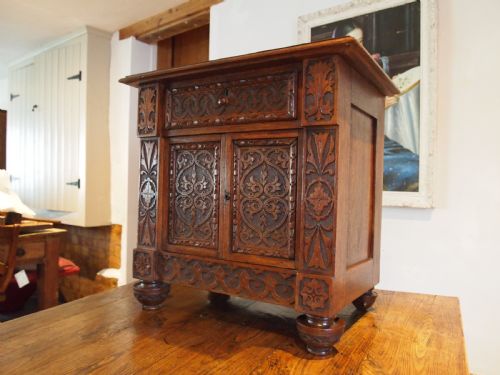 CHEST OF DRAWERS RARE VICTORIAN OAK ARTS AND CRAFTS COLLECTORS C1880 - ADDITIONAL PHOTO 15