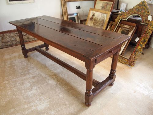 TABLE OUTSTANDING CHARLES II OAK REFECTORY FARMHOUSE TABLE C1680 - ADDITIONAL PHOTO 9