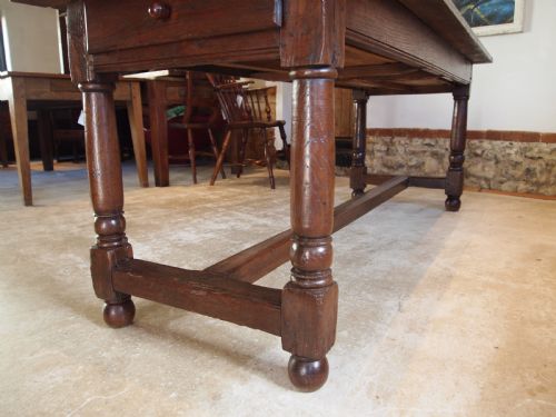 TABLE OUTSTANDING CHARLES II OAK REFECTORY FARMHOUSE TABLE C1680 - ADDITIONAL PHOTO 11