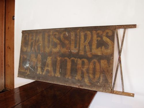 SIGN FRENCH SHOE SHOP 19TH CENTURY LARGE ADVERTISING C1860 - ADDITIONAL PHOTO 7