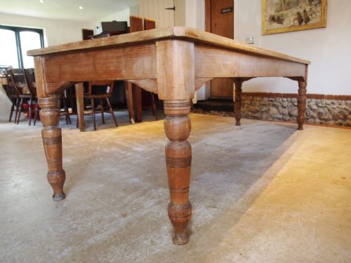 TABLE REFECTORY FARMHOUSE DINING VICTORIAN SCRUB TOP C1890 - ADDITIONAL PHOTO 7