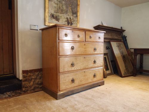 CHEST OF DRAWERS ARTS AND CRAFTS ASH VICTORIAN C1880 - ADDITIONAL PHOTO 14