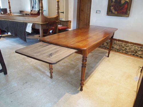 TABLE STUNNING FRENCH CHERRY REFECTORY FARMHOUSE DINING EXTENDING C1870 - ADDITIONAL PHOTO 9