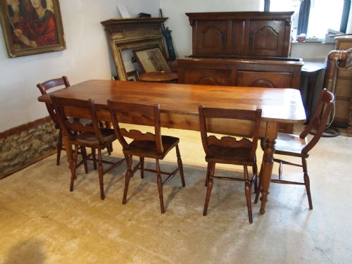 TABLE STUNNING FRENCH CHERRY REFECTORY FARMHOUSE DINING EXTENDING C1870 - ADDITIONAL PHOTO 12