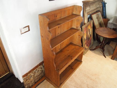 BOOKCASE WONDERFUL EDWARDIAN PINE WATERFALL BOOKCASE C1910 - ADDITIONAL PHOTO 1