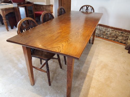 TABLE RARE ENGLISH ASH REFECTORY FARMHOUSE DINING C1840 - ADDITIONAL PHOTO 5