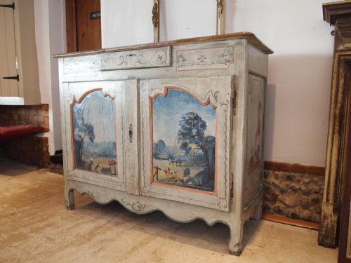cupboard dresser rare french chestnut original paint c1780 - CATEGORY: ANTIQUE SIDEBOARDS - DATED 18TH CENTURY