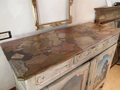 CUPBOARD DRESSER RARE FRENCH CHESTNUT ORIGINAL PAINT C1780 - ADDITIONAL PHOTO 4