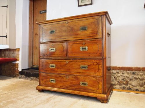CHEST OF DRAWERS STUNNING VICTORIAN MILITARY CAMPAIGN CAMPHOR C1860 - ADDITIONAL PHOTO 8