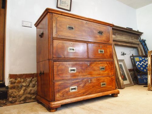CHEST OF DRAWERS STUNNING VICTORIAN MILITARY CAMPAIGN CAMPHOR C1860 - ADDITIONAL PHOTO 13