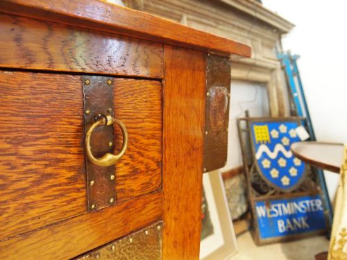 SIDEBOARD DRESSER OUTSTANDING ARTS AND CRAFTS OAK WOLFE AND HOLLANDER C1900 - ADDITIONAL PHOTO 11