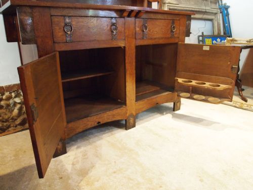 SIDEBOARD DRESSER OUTSTANDING ARTS AND CRAFTS OAK WOLFE AND HOLLANDER C1900 - ADDITIONAL PHOTO 12