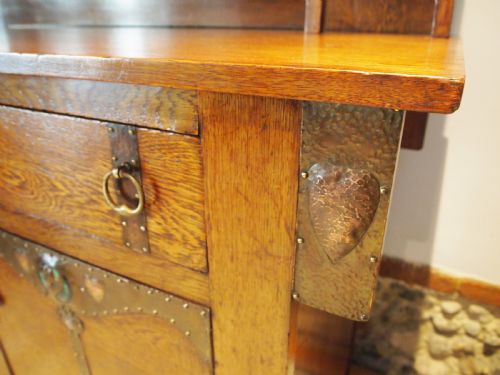 SIDEBOARD DRESSER OUTSTANDING ARTS AND CRAFTS OAK WOLFE AND HOLLANDER C1900 - ADDITIONAL PHOTO 16