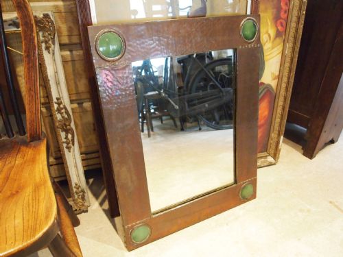MIRROR RARE LARGE LIBERTY AND CO COPPER WILLIAM HAIR HASELER C1900 - ADDITIONAL PHOTO 6