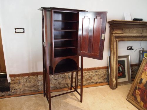CABINET ARTS AND CRAFTS WALNUT ART NOUVEAU SHAPLAND AND PETTER C1900 - ADDITIONAL PHOTO 6