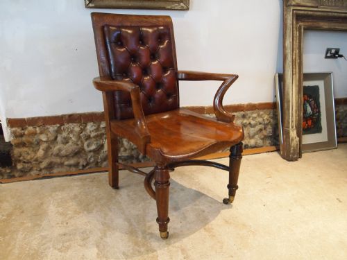 chair stunning desk library victorian oak t wilson london c1860 - CATEGORY: ANTIQUE CHAIRS - DATED VICTORIAN