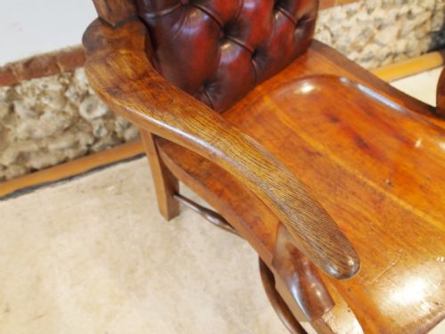 CHAIR STUNNING DESK LIBRARY VICTORIAN OAK T WILSON LONDON C1860 - ADDITIONAL PHOTO 5
