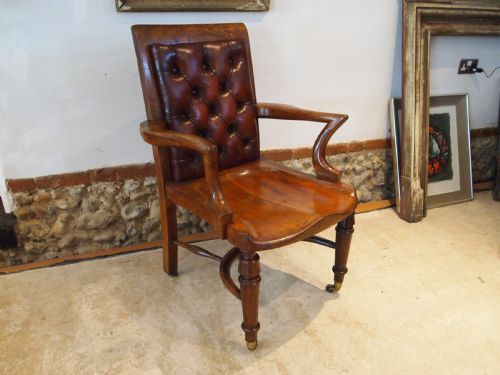 CHAIR STUNNING DESK LIBRARY VICTORIAN OAK T WILSON LONDON C1860 - ADDITIONAL PHOTO 7