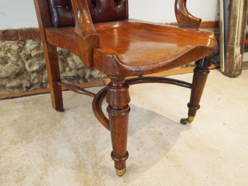 CHAIR STUNNING DESK LIBRARY VICTORIAN OAK T WILSON LONDON C1860 - ADDITIONAL PHOTO 11