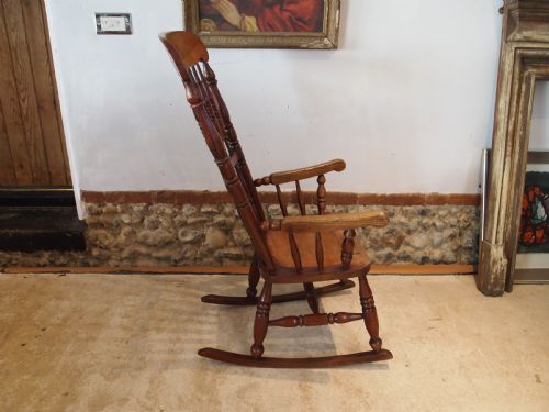 CHAIR JOHN SHADFORD VICTORIAN ROCKING CHAIR LINCOLNSHIRE C1860 - ADDITIONAL PHOTO 7