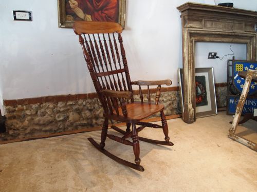 CHAIR JOHN SHADFORD VICTORIAN ROCKING CHAIR LINCOLNSHIRE C1860 - ADDITIONAL PHOTO 8