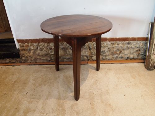 table rare victorian cherry cricket or tavern table c1850 - CATEGORY: ANTIQUE TABLES - DATED 19TH CENTURY