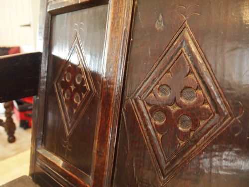 CHAIR STUNNING OAK WAINSCOT YORKSHIREDERBYSHIRE CHARLES II C1660 - ADDITIONAL PHOTO 8