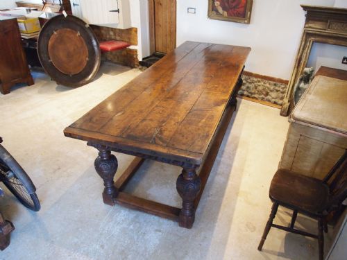 table outstanding elizabethan style period timbers refectory dining c1850 - CATEGORY: ANTIQUE TABLES - DATED 19TH CENTURY