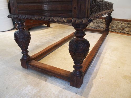 TABLE REFECTORY FARMHOUSE DINING VICTORIAN OAK C1850 - ADDITIONAL PHOTO 5