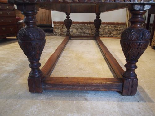 TABLE REFECTORY FARMHOUSE DINING VICTORIAN OAK C1850 - ADDITIONAL PHOTO 6