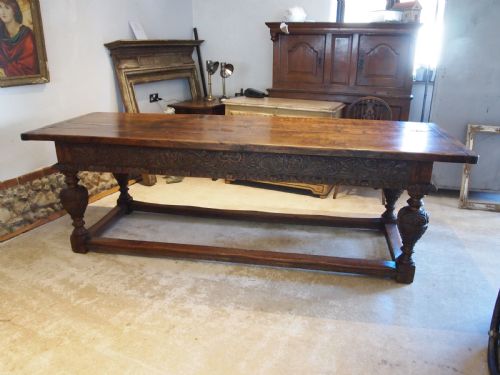 TABLE REFECTORY FARMHOUSE DINING VICTORIAN OAK C1850 - ADDITIONAL PHOTO 15