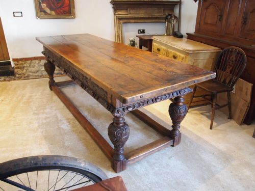 TABLE REFECTORY FARMHOUSE DINING VICTORIAN OAK C1850 - ADDITIONAL PHOTO 18