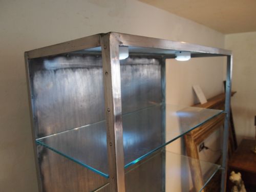 CABINET STUNNING STEEL DRINKS BOOKCASE MEDICAL CUPBOARD 1900 - ADDITIONAL PHOTO 8