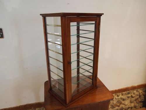 CABINET DISPLAY COLLECTORS EDWARDIAN SHOP HABERDASHERY MAHOGANY C1900 - ADDITIONAL PHOTO 1
